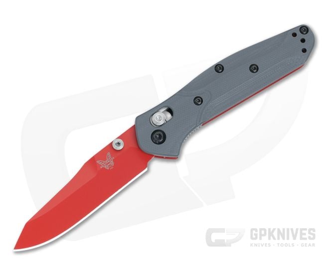 Benchmade 945RD-2401 Mini Osborne Gray G10 Red S90V Blade - BM-945RD-2401