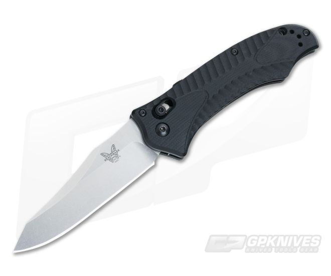 Benchmade 9555 Auto Rift Black G10 Handle Satin Plain Blade - BM-9555