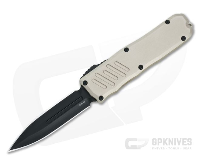 Guardian Tactical Recon-035 Black Tactical Elmax Double Edge Desert Tan OTF Automatic 97131 - GT-97131