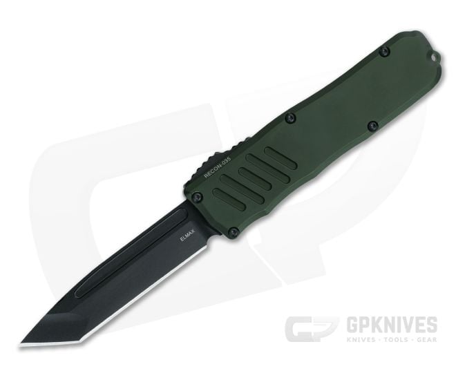 Guardian Tactical Recon-035 OTF OD Green Handle Black Tactical T/E Elmax Blade 98121 - GT-98121