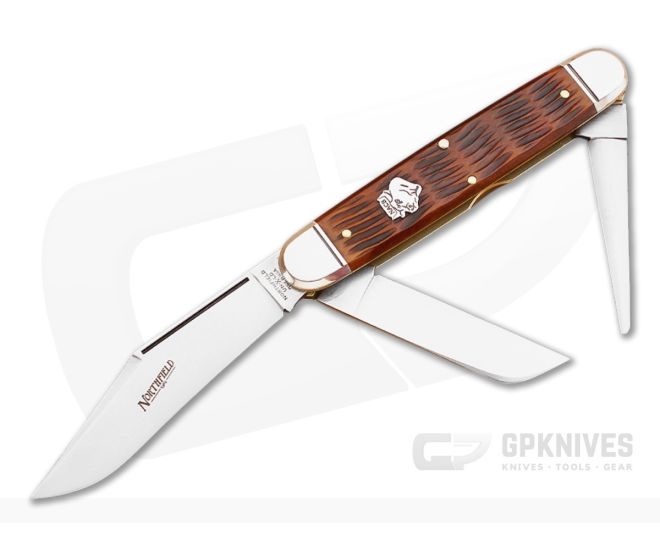 Northfield #98 Texas Cattle Knife Antique Autumn Bone - GEC-981316-AAJB