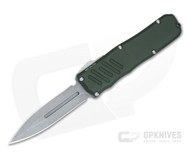 Guardian Tactical Recon-035 OTF OD Green Handle Stonewash D/E Elmax Blade 98531 - GT-98531