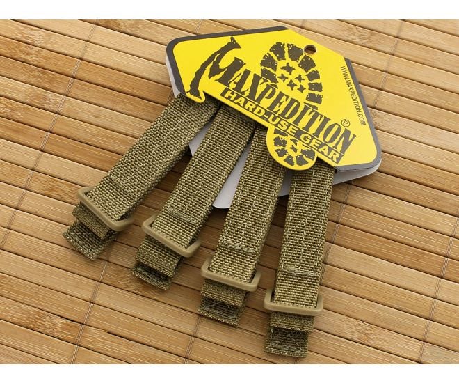 Maxpedition 3" TacTie Khaki (Pack of 4) - MX-9903K