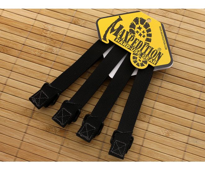 Maxpedition 5" TacTie Black (Pack of 4) - MX-9905B