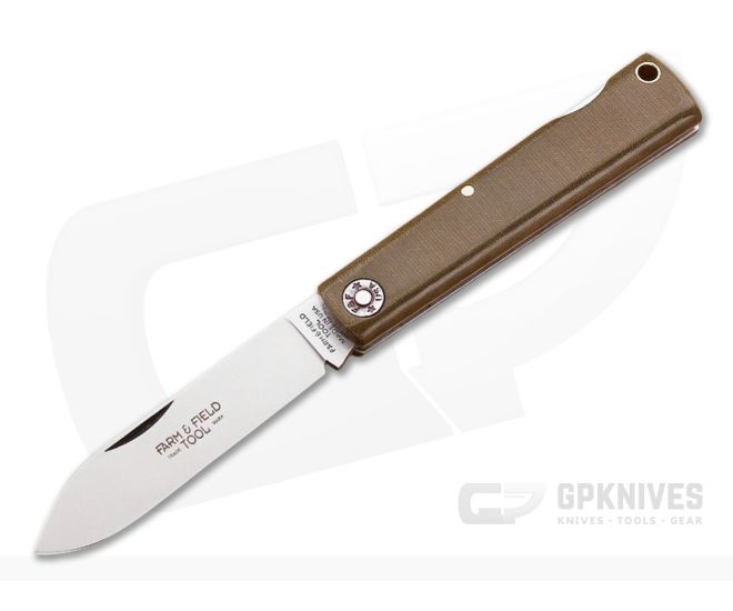 Farm & Field #99 Farmer Lock OD Green Linen Micarta - GEC-992114LB-GLM