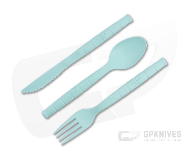 Kabar Knives Lunch Pal Utensil Set Teal/Frost 9939 - KA-9939