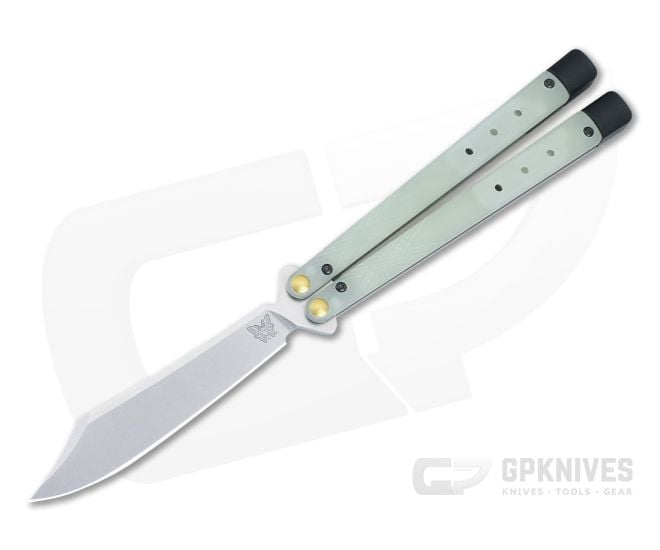 Benchmade 99 Necron Balisong Jade G10 Scimitar Knife - BM-99