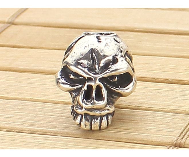 Schmuckatelli Emerson Skull Bead Sterling Silver - ST-ESS