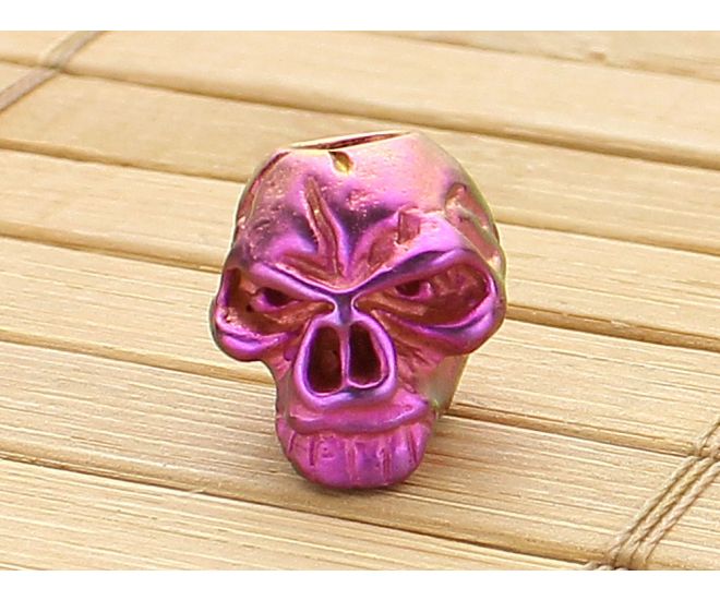 Schmuckatelli Emerson Skull Bead Titanium Purple - ST-ETIP