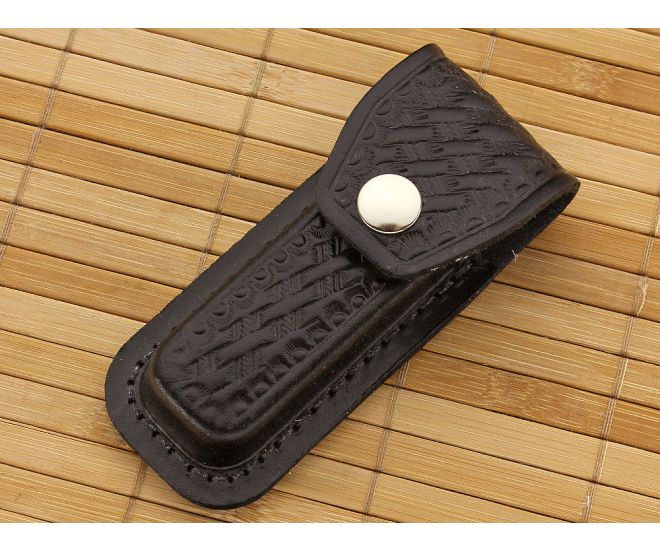 Leather Belt Pouch 4" Black - AC-SH201