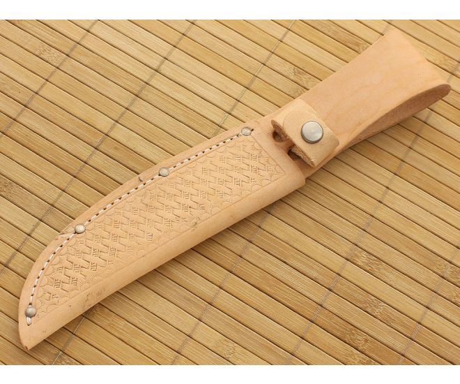 Leather Fixed Blade Knife Sheath 6" Tan - AC-SH211