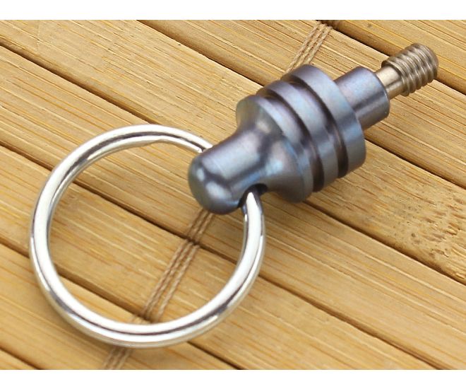 Hinderer Knives Key Ring Attachment Titanium Blue Anodized - HK-TIKCBL