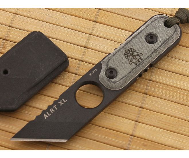 TOPS ALRT XL 03 Tanto Point Neck Knife Micarta - TP-ALRTXL-03