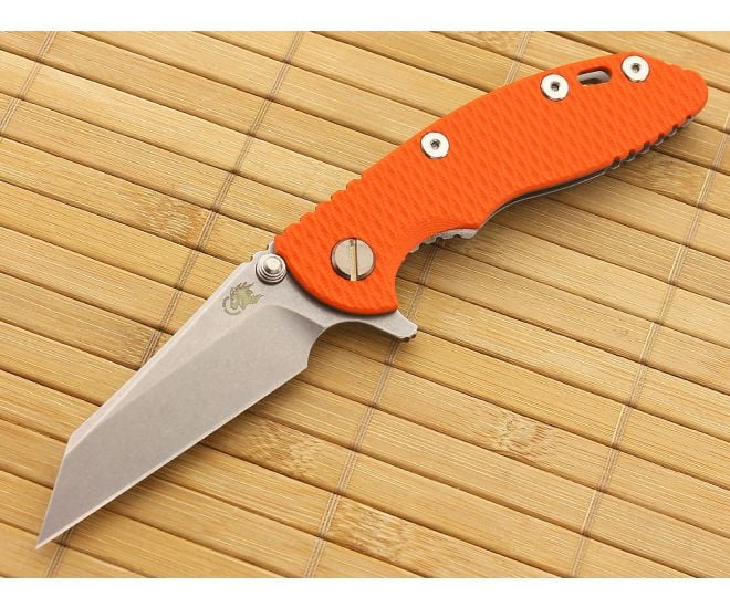 Hinderer Knives XM-18 3" Orange Wharncliffe Flipper - HK-XM-18ORG-3WF
