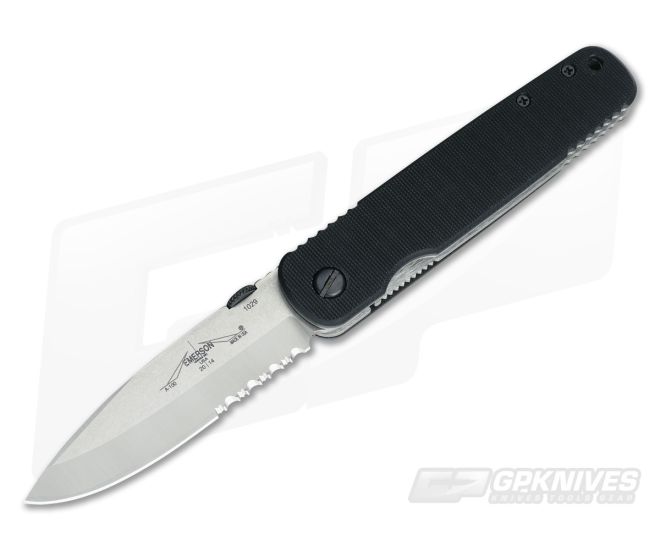 Emerson A-100 Stonewash Part Serrated - EM-A100-SFS