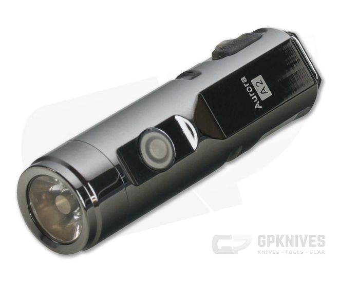 Rovyvon Aurora A2x Space Grey PVD Stainless Steel 650 Lumen Cool White LED Key Chain Flashlight - RV-A2X-CW-PVD-GREY