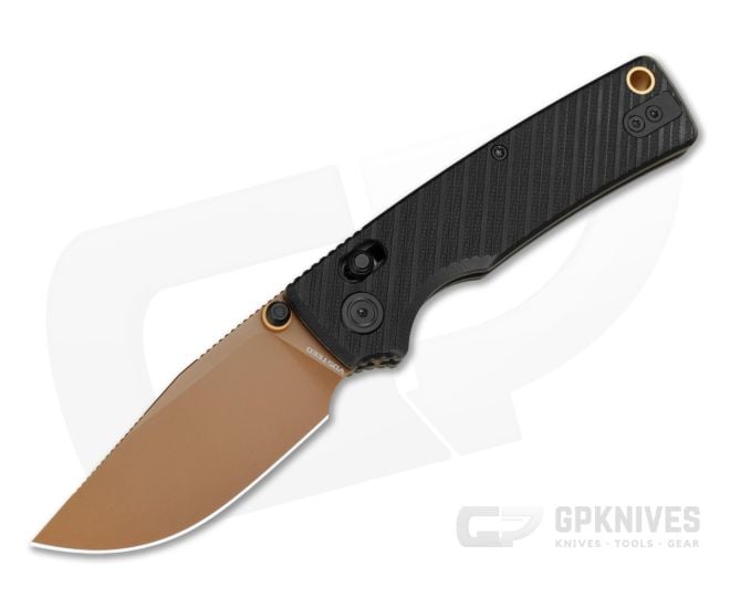 Vosteed Porcupine ModSwap Black G10 Crossbar Lock 154CM Copper Dune Folding Knife (3.08") - VSD-A3101