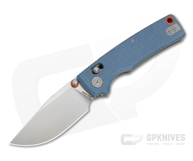 Vosteed Porcupine ModSwap Blue Micarta Crossbar Lock 154CM Satin Folding Knife (3.08") - VSD-A3105