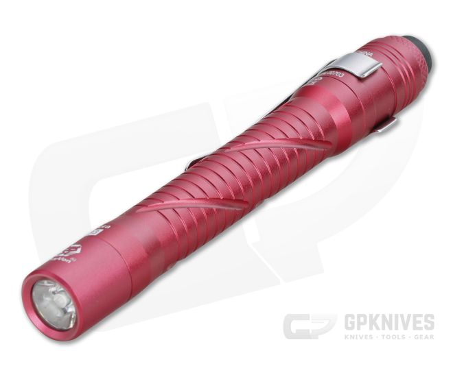 Rovyvon Aurora A33 Red Aluminum 200 Lumen Cool White Rechargeable Pen Flashlight - RV-A33-RED-6500K