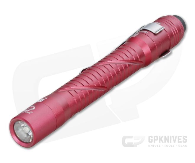 Rovyvon Aurora A33 Red Aluminum 180 Lumen Neutral White Rechargeable Pen Flashlight - RV-A33-RED-5000K