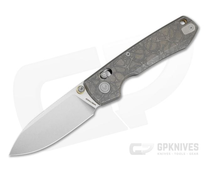Vosteed Raccoon TiSlim Acid Wash Gray Titanium S35VN Stonewash Folding Knife (3.18" Blade) A4506 - VSD-A4506