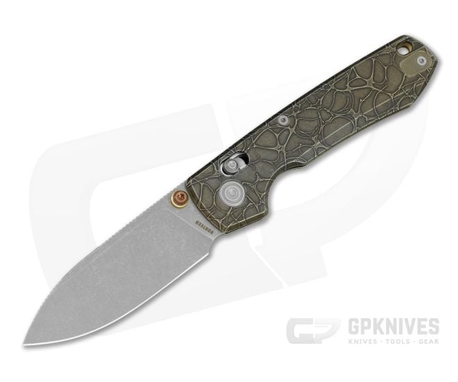 Vosteed Raccoon TiSlim Acid Wash Copper Titanium S35VN Stonewash Folding Knife (3.18" Blade) A4508 - VSD-A4508