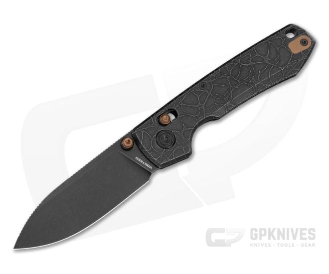 Vosteed Raccoon TiSlim Acid Wash Black Titanium S35VN Black Stonewash Folding Knife (3.18" Blade) A4509 - VSD-A4509