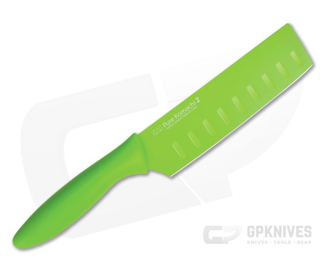 KAI Pure Komachi 2 Hollow-Ground Nakiri Lime Green AB5071 - KS-AB5071