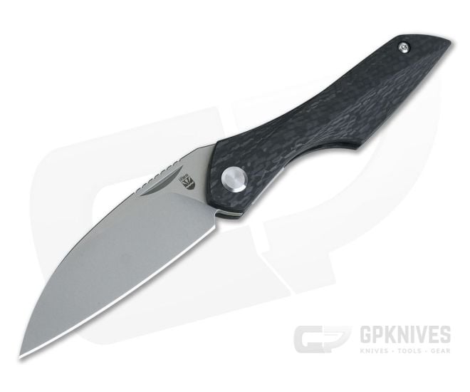 Isham Bladeworks Abstruse Front Flipper Carbon Fiber Liner Lock - IB-ABSTRUSE-CF