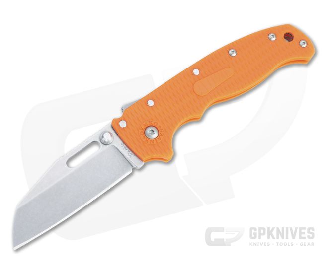 Demko Knives AD20.5 Sharksfoot Plain Edge Orange FRN Shark Lock Folder - DK-AD20.5-SF-ORG