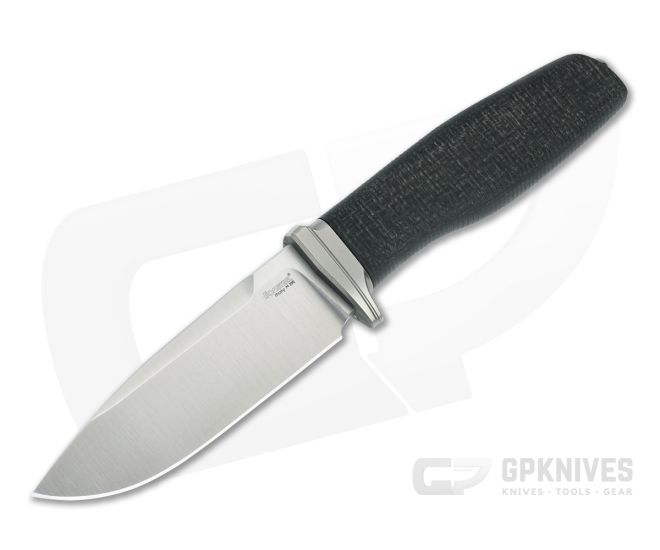 LionSteel Acha Black Burlap Micarta M390 - LS-AH-BLB