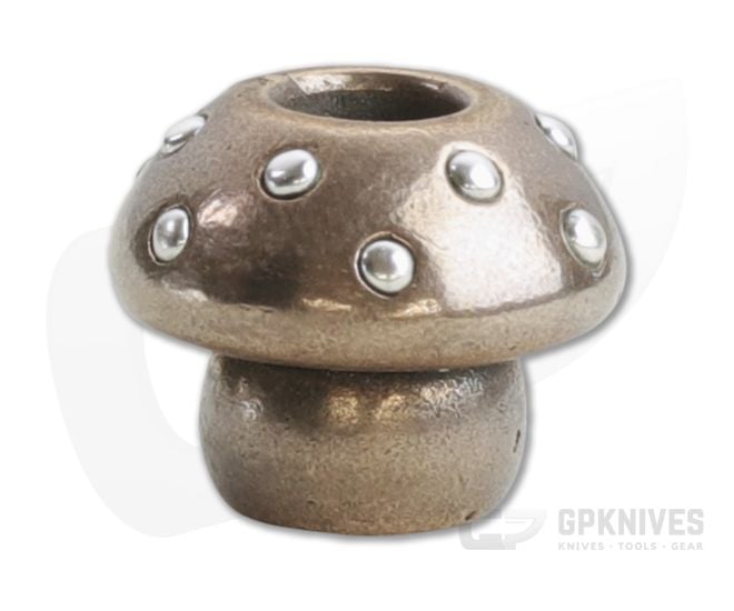 Audacious Concept Amanita Mushroom Bead Medium Bronze/Silver Lanyard Bead AMN-BRZ-SLV - AC-AMN-BRZ-SLV
