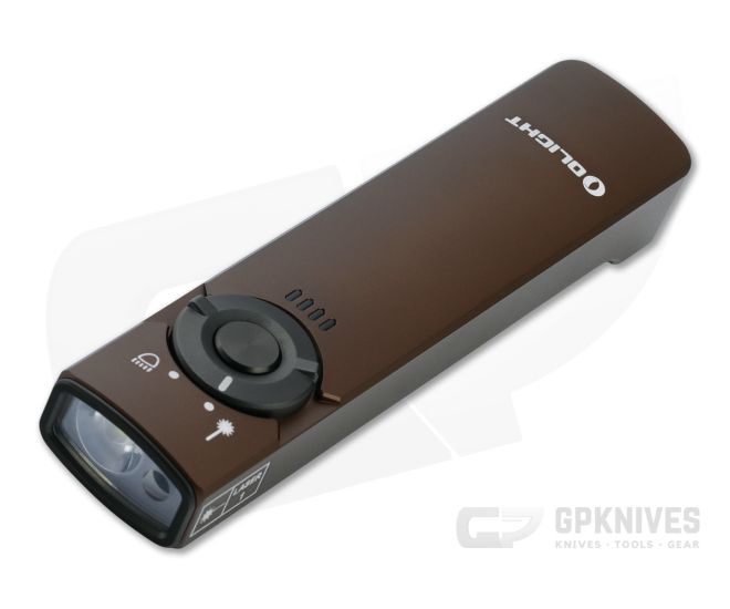 Olight Arkfeld Desert Tan 1000 Lumen Neutral White Rechargeable Flat Flashlight with Green Laser - OL-ARKFELD-DESERT-TAN-NW