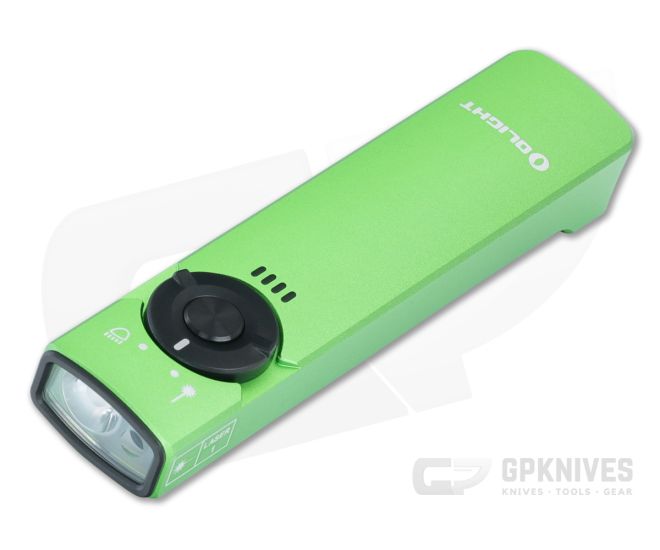 Olight Arkfeld Lime Green 1000 Lumen Cool White Rechargeable Flat Flashlight with Green Laser - OL-ARKFELD-LIME-CW