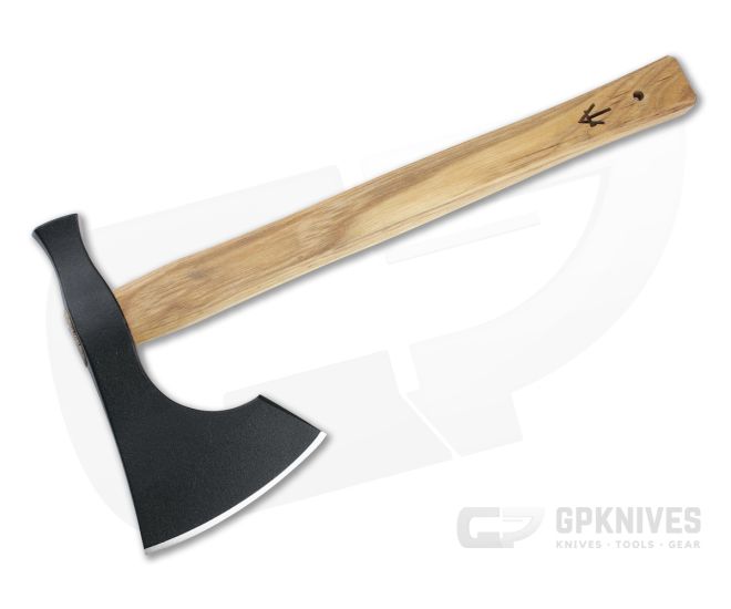 American Tomahawk Model 2 Black 1060 Hickory Wood Tomahawk ATM2-HW - AT-ATM2-HW