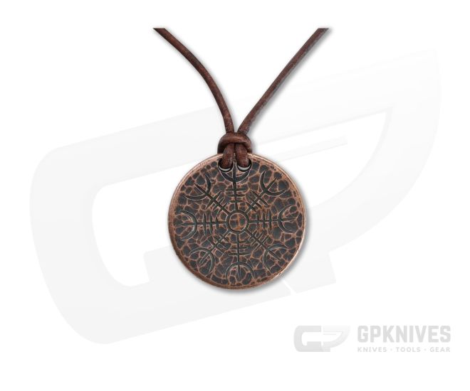 Shire Post Mint Helm of Awe Coin Necklace Aegishjalmur Viking Coin Copper - SPM-AWE-CO-P