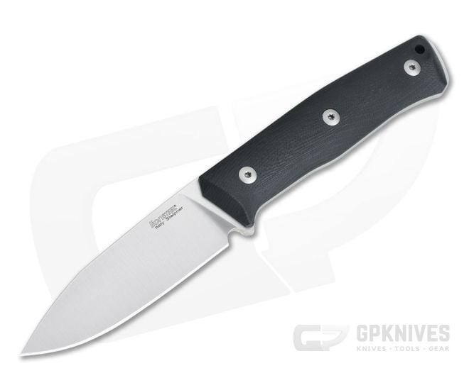 LionSteel B35 Black G10 Flat Ground Sleipner Bushcraft Fixed Blade - LS-B35-GBK