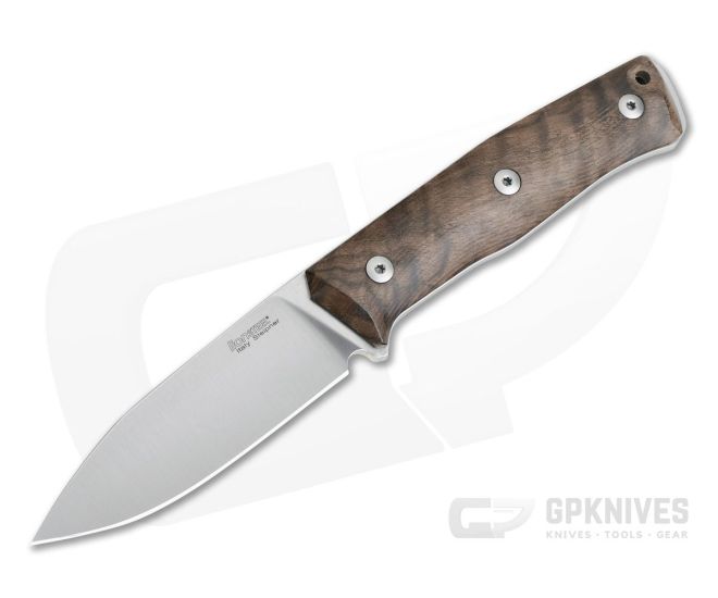 LionSteel B35 Walnut Wood Flat Ground Sleipner Bushcraft Fixed Blade - LS-B35-WN