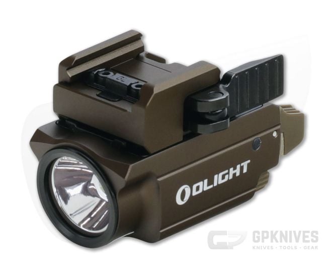 Olight Baldr Mini Desert Tan 600 Lumen Compact Tactical Light with Green Laser - OL-BALDR-MINI-DT