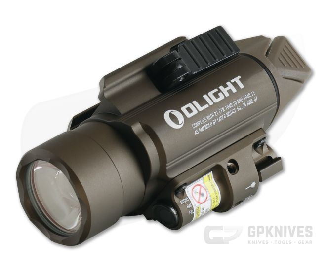 Olight Baldr RL Desert Tan 1120 Lumen LED Handgun Weapon Light with Red Laser - OL-BALDR-RL-DT