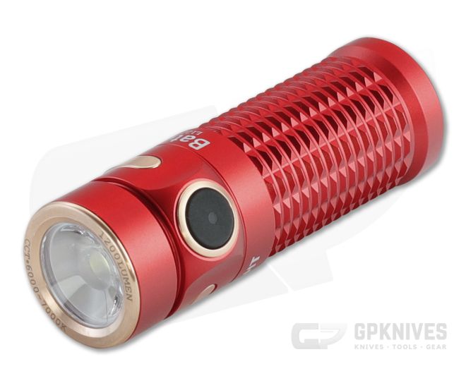 Olight Baton 3 Red Rechargeable 1200 Lumen LED Flashlight - OL-BATON-3-RED