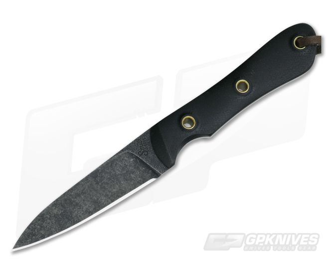 Smith & Sons Bandit CPM D2 Black Micarta Compact Fixed Blade - SS-BD-MC-BLK