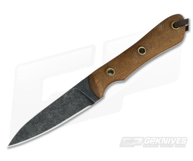 Smith & Sons Bandit CPM D2 Natural Micarta Compact Fixed Blade - SS-BD-MC-NA