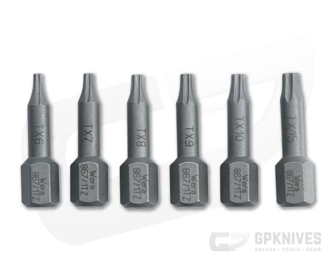 Audacious Concept Set of 6 Wera Torx Bits - AC-BITS