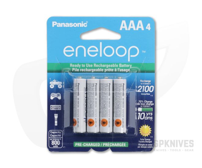 Panasonic Eneloop AAA Rechargeable 800mAh 1.2V NiMH Batteries (4 Pack) - PN-BK-4MCCA4BA