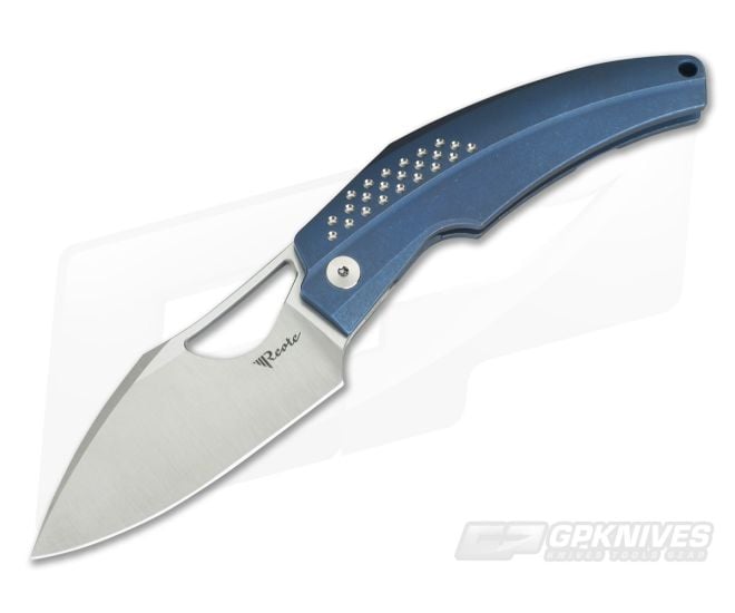 Reate Knives Baby Machine Blue Titanium Bharucha Satin RWL34 - RK-BM-02