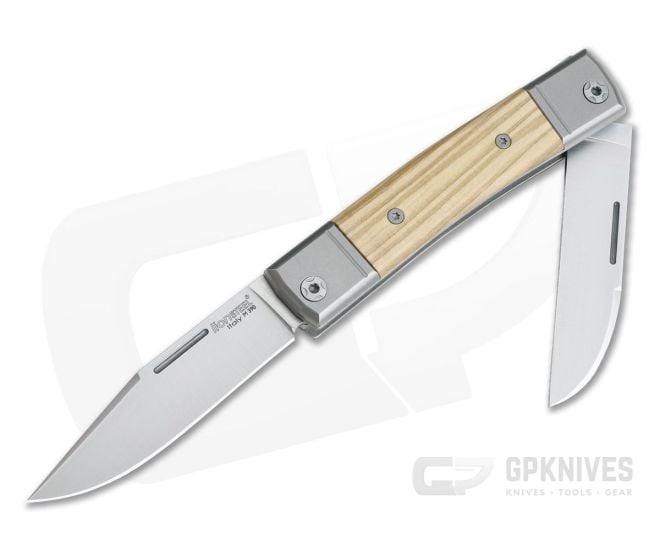 LionSteel BestMan 2-Blade Slip Joint M390 Olive Wood BM13-UL - LS-BM13-UL