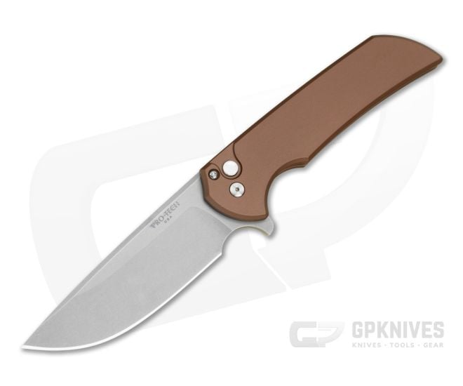 Protech Mordax Brown Handle Stonewash Magnacut - PT-BSA26.MORDAX.1