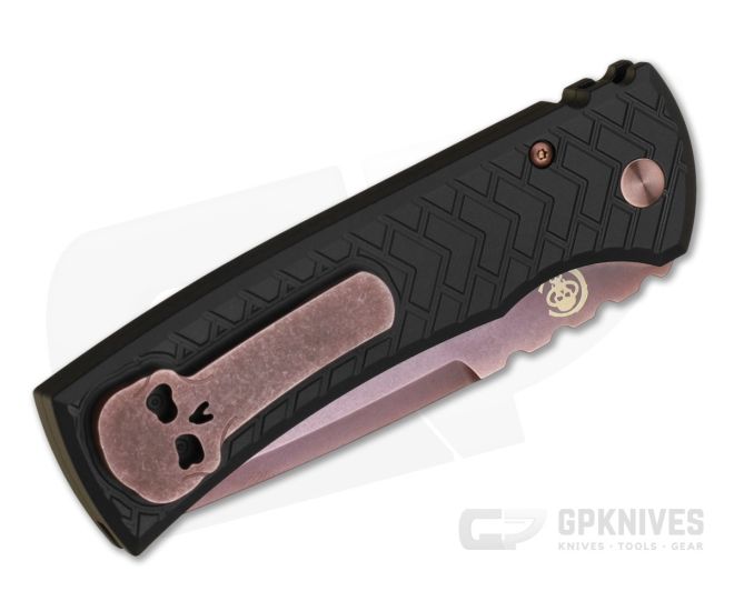 Protech Chaves Redencion Auto - Black Tread Handle - Copper Rose PVD