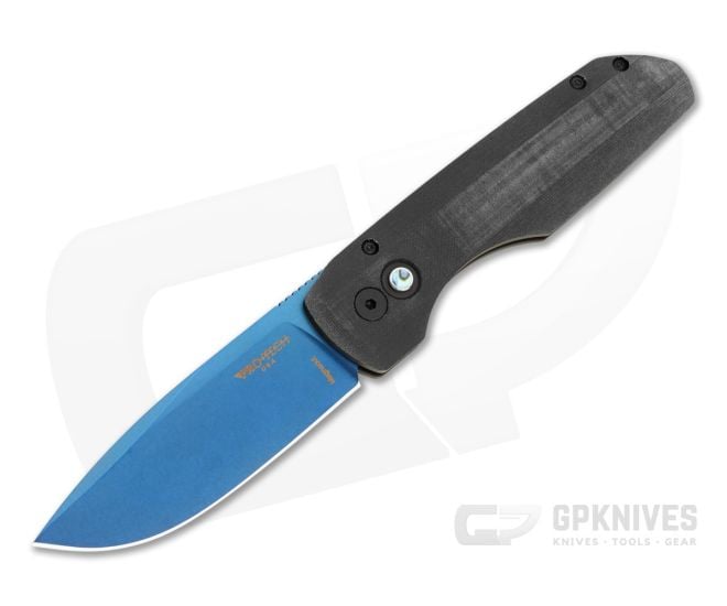 Protech Vero Synapse Blue Linen Micarta Sapphire Blue PVD Magnacut - PT-BSA26.VERO.1